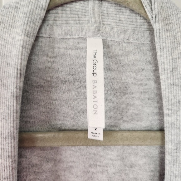 Aritzia Babaton Williams Gray Oversized Cardigan Sweater Open Front Flare Wide - Picture 6 of 10